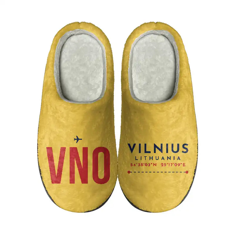 Vilnius Airport (VNO) Slippers & Flip Flops - Slippers - Cotton - Code - Different - Yellow