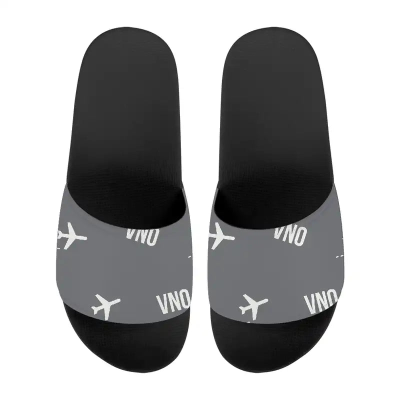 Vilnius Airport (VNO) Slippers & Flip Flops - Slippers - Sport - Pattern - Gray