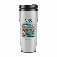 Thumbnail for Lal Bahadur Shastri International Airport (VNS) Travel Mugs - Poster - Plastic (No Holder) - Light Gray