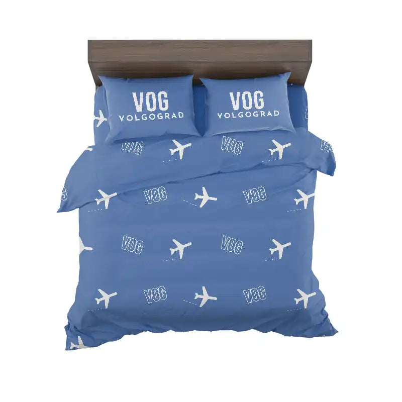 Volgograd International Airport (VOG) Bedding Sets & Blankets - Bedding Set - Pattern - Blue
