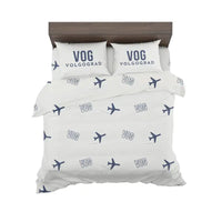 Thumbnail for Volgograd International Airport (VOG) Bedding Sets & Blankets - Bedding Set - Pattern - White