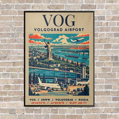 VOG - Poster - Canvas Framed - Beige