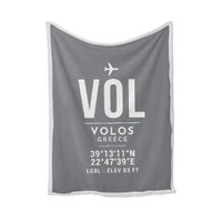 Thumbnail for Nea Anchialos National Airport (VOL) Bedding Sets & Blankets - Blanket - ID Tag - Gray