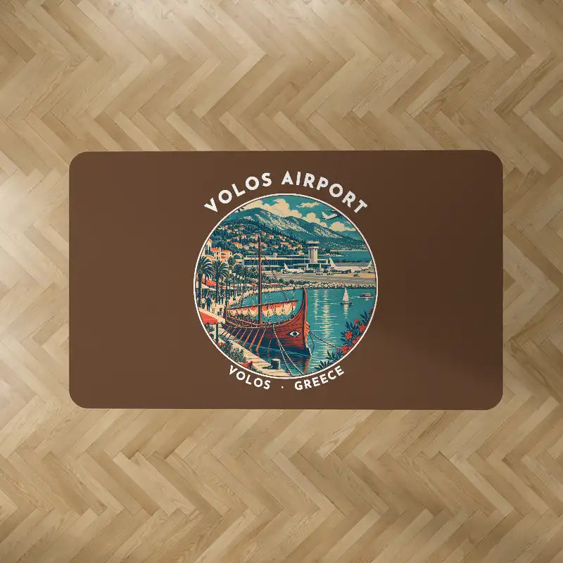 Nea Anchialos National Airport (VOL) Carpets - Carpet Rectangle - Badge - Brown