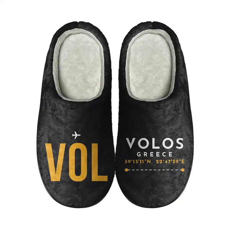 Nea Anchialos National Airport (VOL) Slippers & Flip Flops - Slippers - Cotton - Code - Different - Black