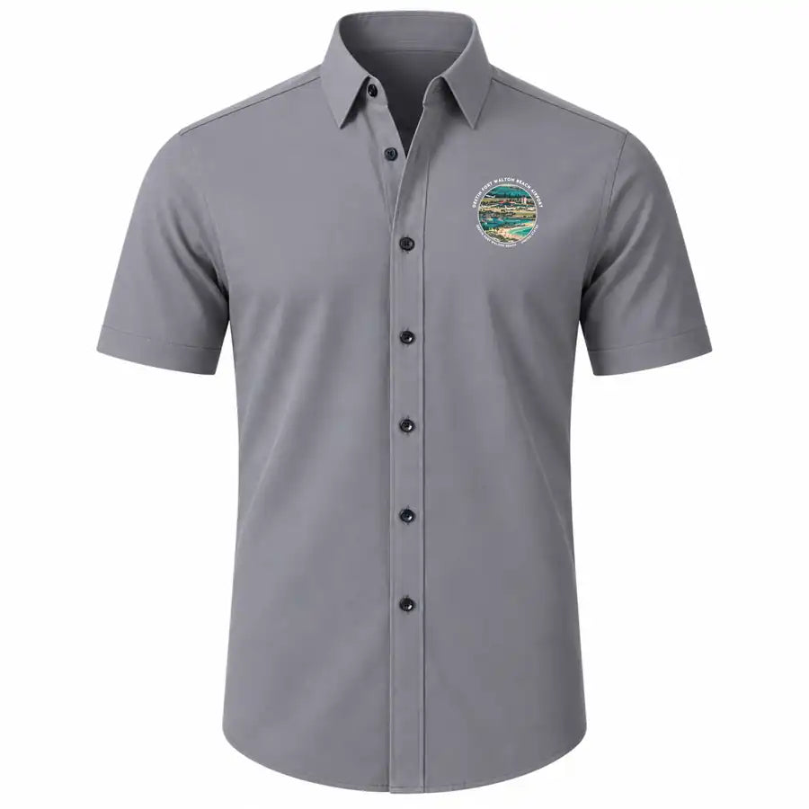 Destin Fort Walton Beach Airport (VPS) Shirts - Short Sleeve Shirt - Badge - Gray