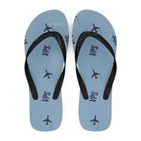 Thumbnail for Destin Fort Walton Beach Airport (VPS) Slippers & Flip Flops - Slippers - Flip Flops - Pattern - Light Blue