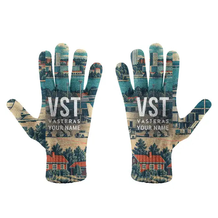 Stockholm Västerås Airport (VST) Gloves - Gloves - Full - 3D + Name