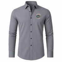 Thumbnail for Wattay International Airport Vientiane (VTE) Shirts - Long Sleeve Shirt - Badge - Gray
