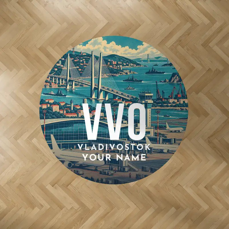 Vladivostok International Airport (VVO) Carpets - Carpet Round - Scene + Name
