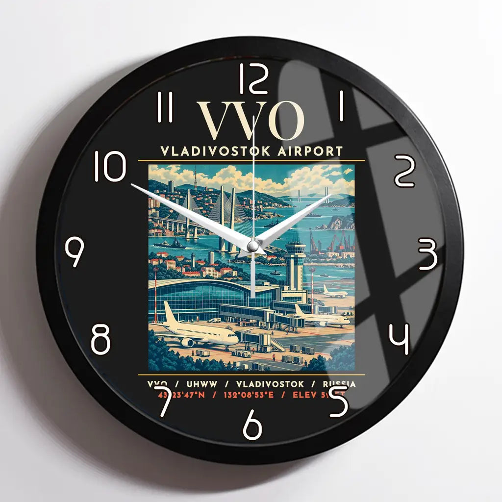 VVO - Poster - Wall Clock Framed - Black