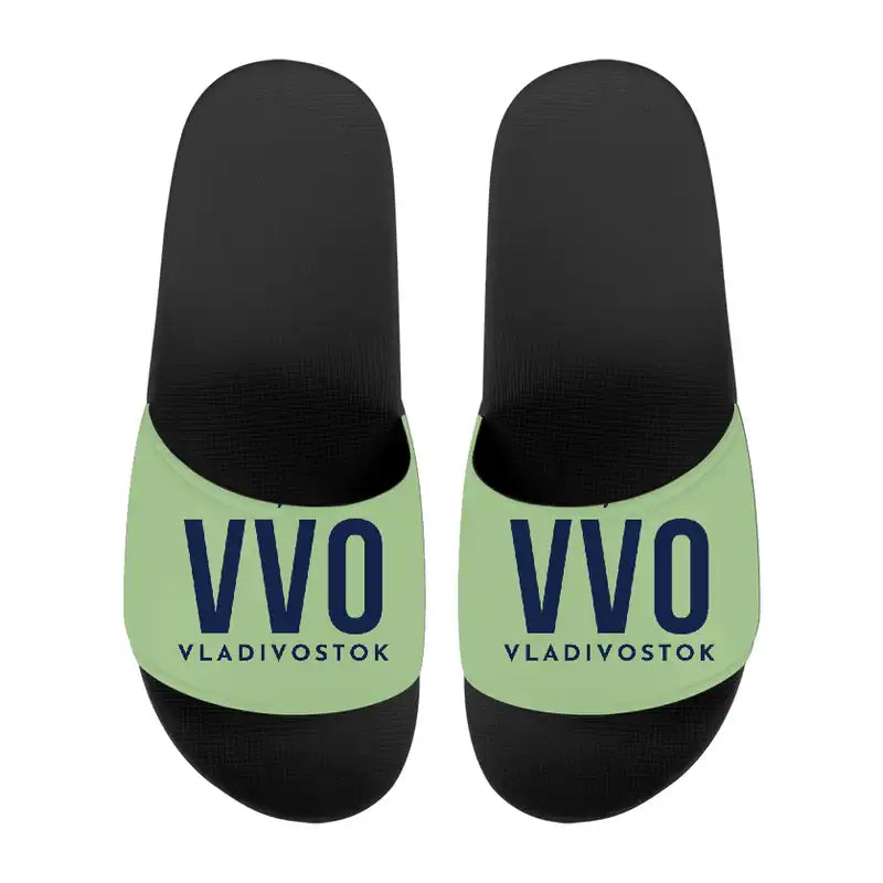 Vladivostok International Airport (VVO) Slippers & Flip Flops - Slippers - Sport - Code - Light Green