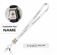 Thumbnail for Vaasa City Series seat belt lanyard - white with name