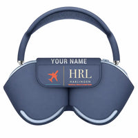 Thumbnail for Valley International Airport (HRL) AirPods Max Cases - Navy Blue + Name