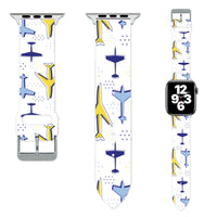 Thumbnail for Very Colourful Airplanes Designed Soft Silicone Apple Watch Bands