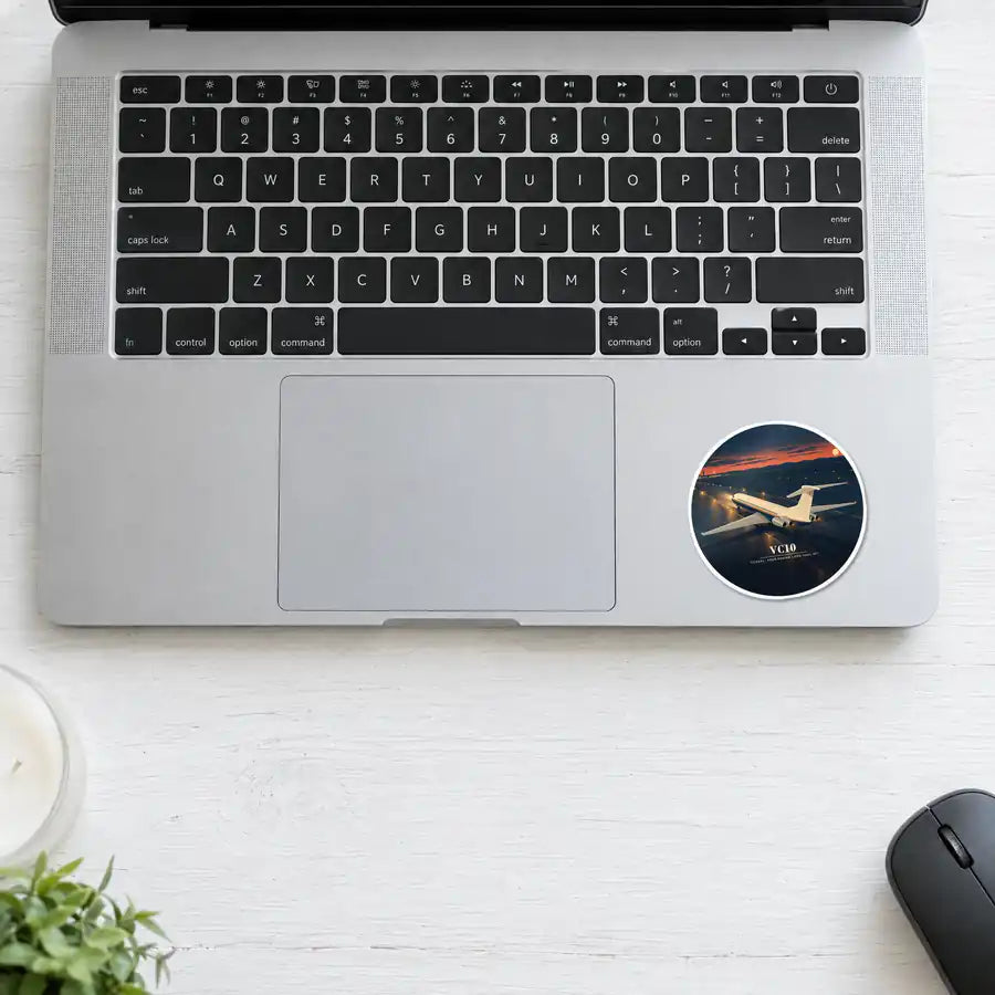 Vickers VC10 - 3D - Circle Sticker - Laptop