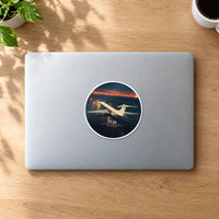 Thumbnail for Vickers VC10 - 3D + Name - Circle Sticker - MacBook