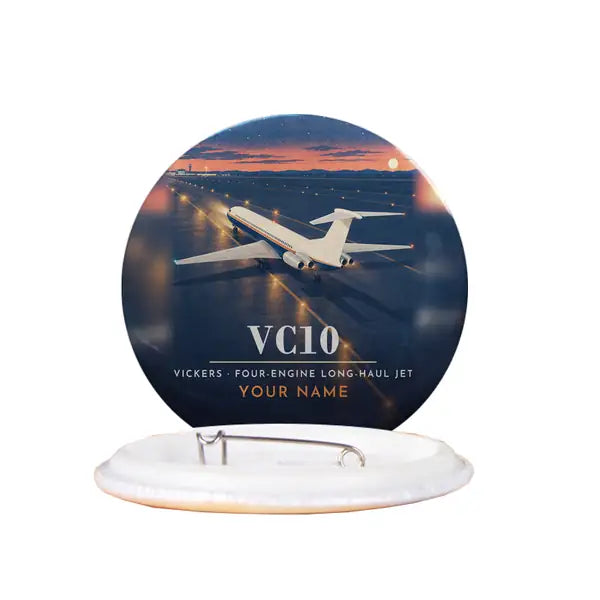 Vickers VC10 - 3D + Name - Pin - Full Print