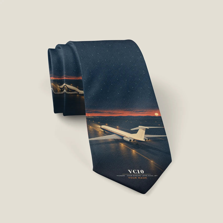 Vickers VC10 - 3D + Name - Tie - Full Print