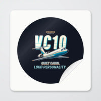 Thumbnail for Vickers VC10 - Cartoon - Circle Sticker - Peel