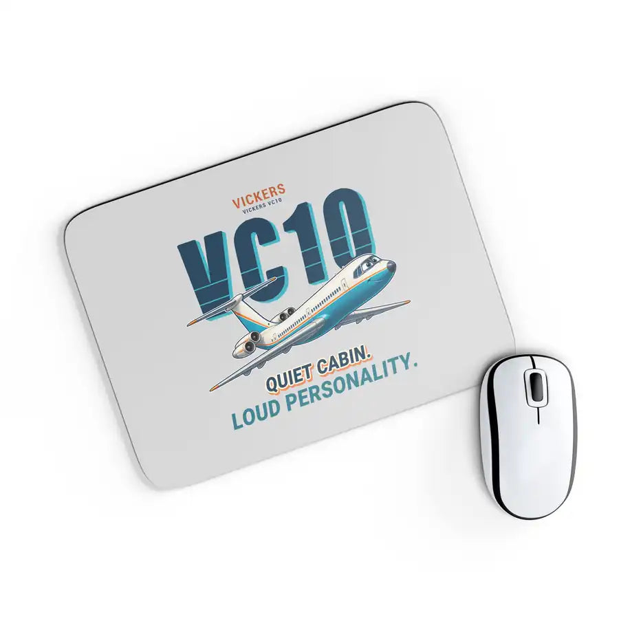 Vickers VC10 - Cartoon - Mouse Pad - Light Gray