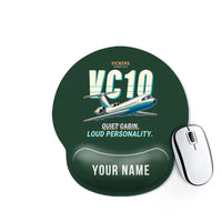 Thumbnail for Vickers VC10 - Cartoon + Name - Ergonomic Mouse Pad - Dark Green