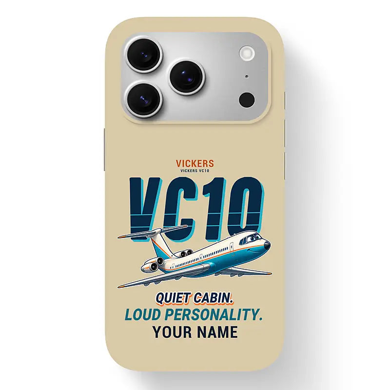 Vickers VC10 - Cartoon + Name - MagSafe iPhone 17 Pro - Beige
