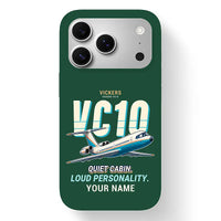 Thumbnail for Vickers VC10 - Cartoon + Name - MagSafe iPhone 17 Pro - Dark Green