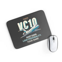Thumbnail for Vickers VC10 - Cartoon + Name - Mouse Pad - Black