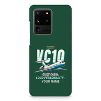 Thumbnail for Vickers VC10 - Cartoon + Name - Samsung Case - Dark Green