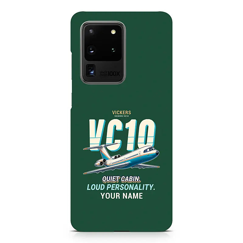 Vickers VC10 - Cartoon + Name - Samsung Case - Dark Green