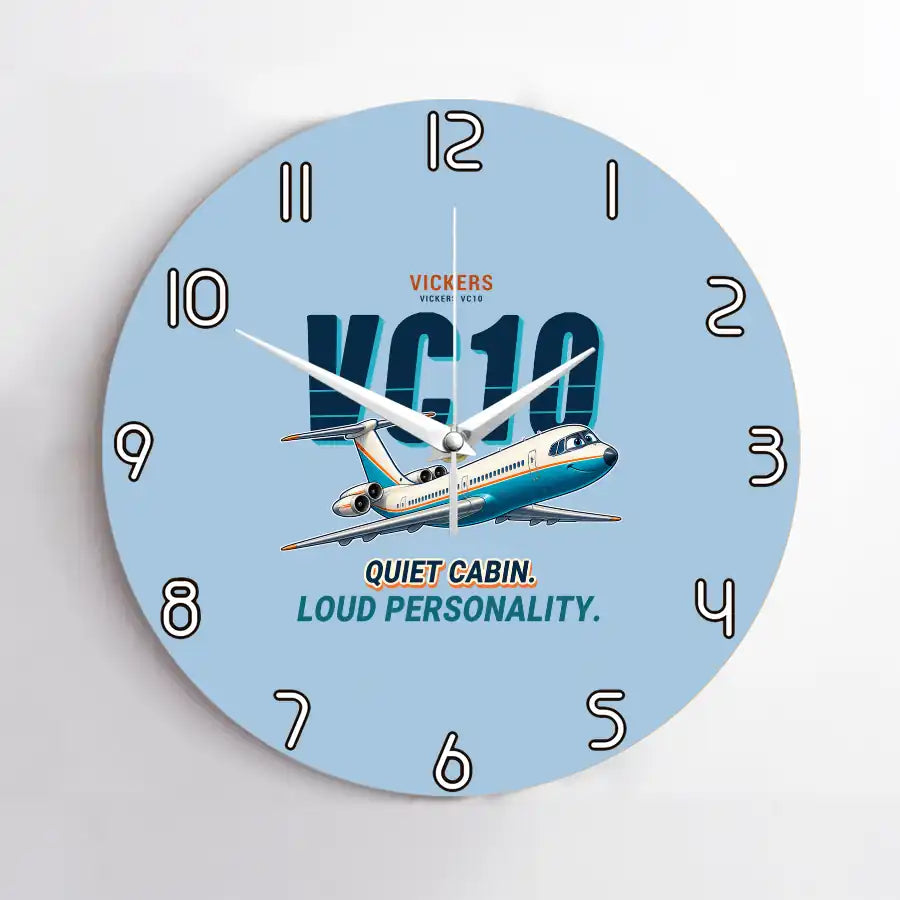 Vickers VC10 - Cartoon - No Frame - Light Blue