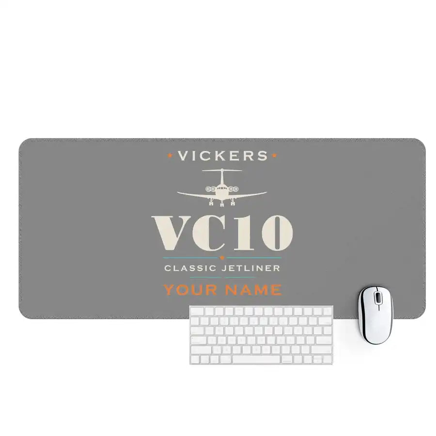 Vickers VC10 - Heritage + Name - Desk Mat - Gray