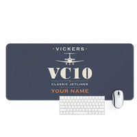 Thumbnail for Vickers VC10 - Heritage + Name - Desk Mat - Navy Blue