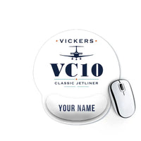 Thumbnail for Vickers VC10 - Heritage + Name - Ergonomic Mouse Pad - White