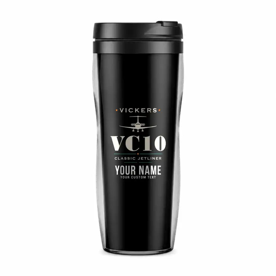 Vickers VC10 - Heritage + Name - Plastic (No Holder) - Black