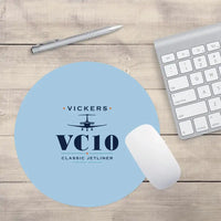 Thumbnail for Vickers VC10 - Heritage - Round Mouse Pad - Light Blue