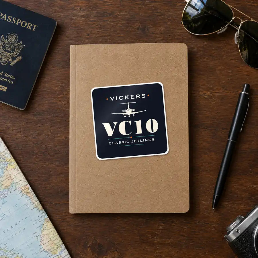 Vickers VC10 - Heritage - Square Sticker - Notebook