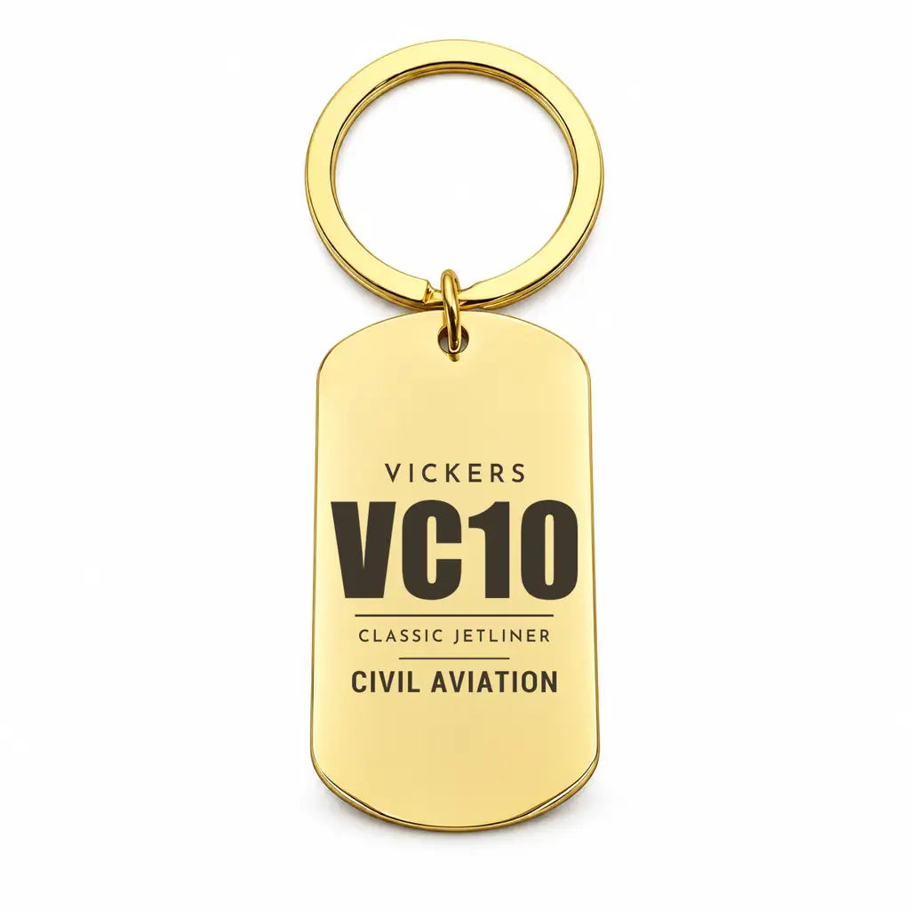 Vickers VC10 - Key Chain - Tag - Gold