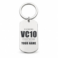 Thumbnail for Vickers VC10 - Key Chain - Tag + Name - Silver