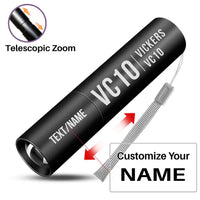 Thumbnail for Vickers VC10 - Mini LED Flashlight - Tag - Black + Name