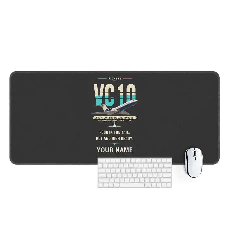 Vickers VC10 - Original + Name - Desk Mat - Black