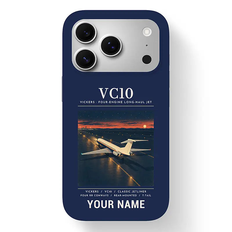 Vickers VC10 - Poster + Name - MagSafe iPhone 17 Pro - Navy Blue