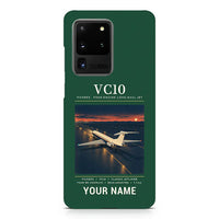 Thumbnail for Vickers VC10 - Poster + Name - Samsung Case - Dark Green