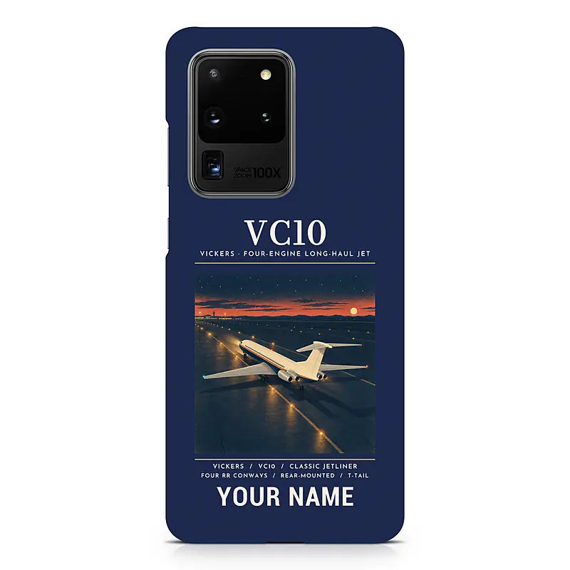 Vickers VC10 - Poster + Name - Samsung Case - Navy Blue