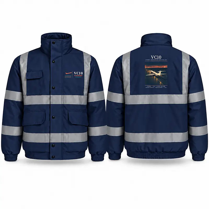Vickers VC10 Reflective Winter Jackets - Poster - Navy Blue