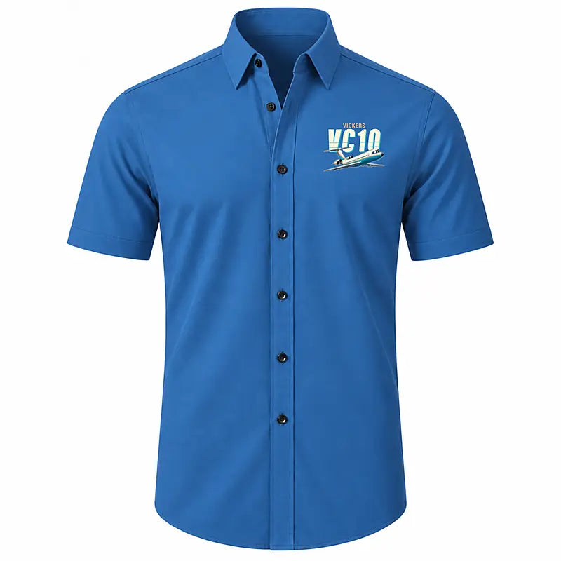 Vickers VC10 - Short Sleeve Shirt - Cartoon - Blue