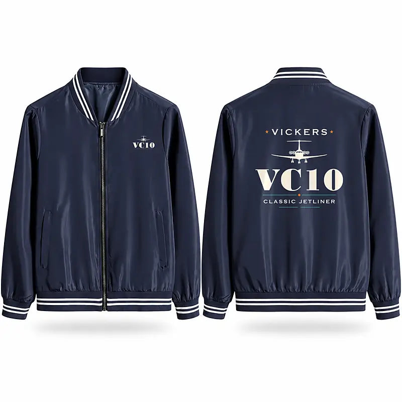 Vickers VC10 Stylish Jackets - Baseball Collar - Heritage - Navy Blue