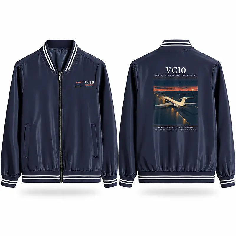 Vickers VC10 Stylish Jackets - Baseball Collar - Poster - Navy Blue