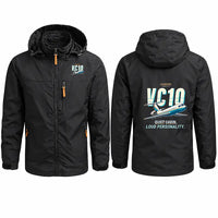 Thumbnail for Vickers VC10 Stylish Jackets - Hooded Windbreaker - Cartoon - Black